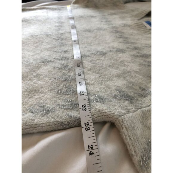 NWT 525 Women's Houndstooth Pullover Sweater Size L White/Gray Soft Warm Cozy - Picture 6 of 7